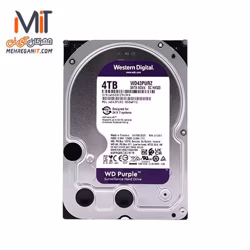 هارد دیسک وسترن بنفش WD43PURZ ظرفیت 4 ترابایت
