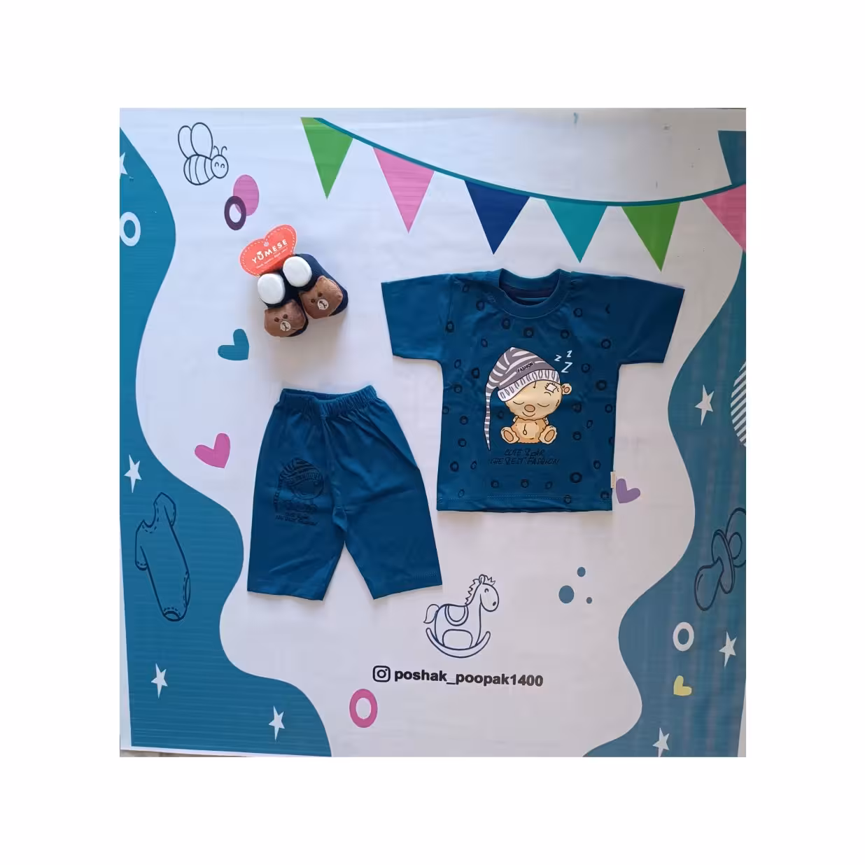 تیشرت وشلوارک نوزادی 