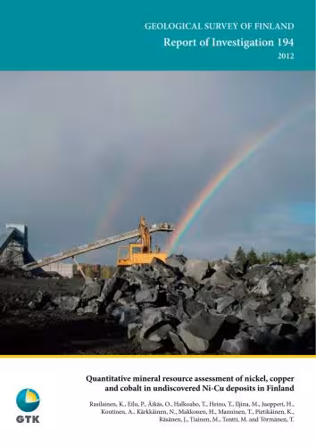 خرید و دانلود نسخه کامل کتاب Quantitative mineral resource assessment of nickel, copper and cobalt in undiscovered Ni-Cu deposits in Finland
