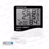 رطوبت سنج و دماسنج دیجیتال سیم دار مدل HTC-2