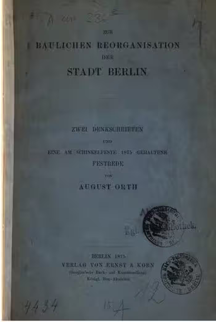 خرید و دانلود نسخه کامل کتاب Zur baulichen Reorganisation der Stadt Berlin