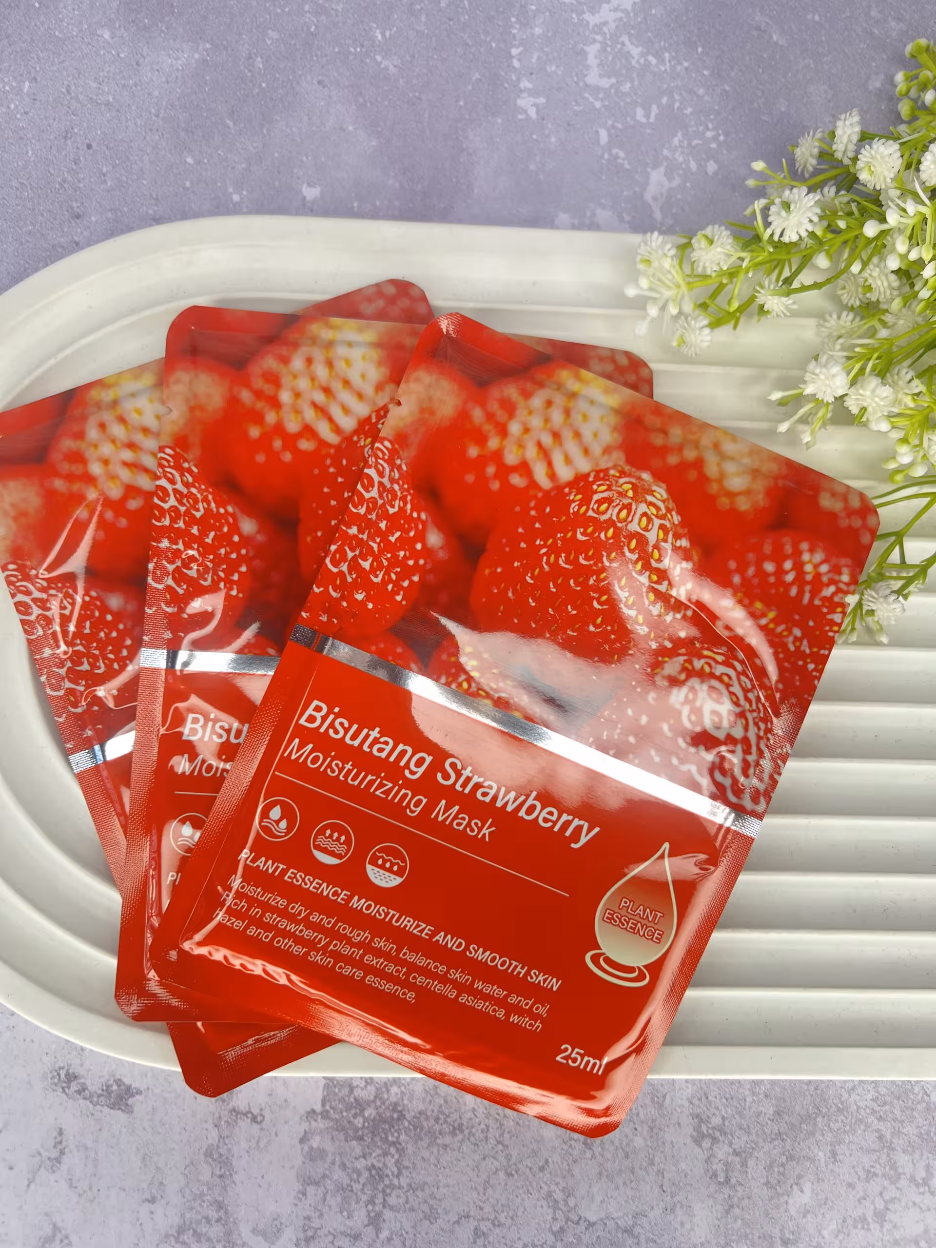 ماسک ورقه ای توت فرنگی بیسوتانگ (5عددی)