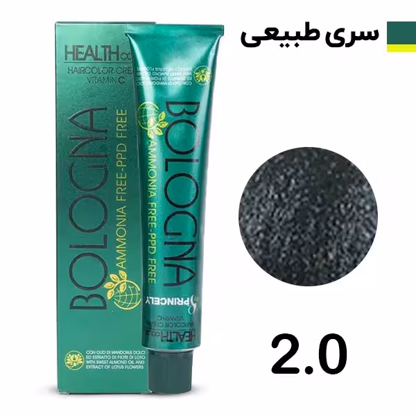رنگ مو بدون آمونیاک بلونیا سری طبیعی رنگ قهوه ای خیلی تیره شماره2 Bologna