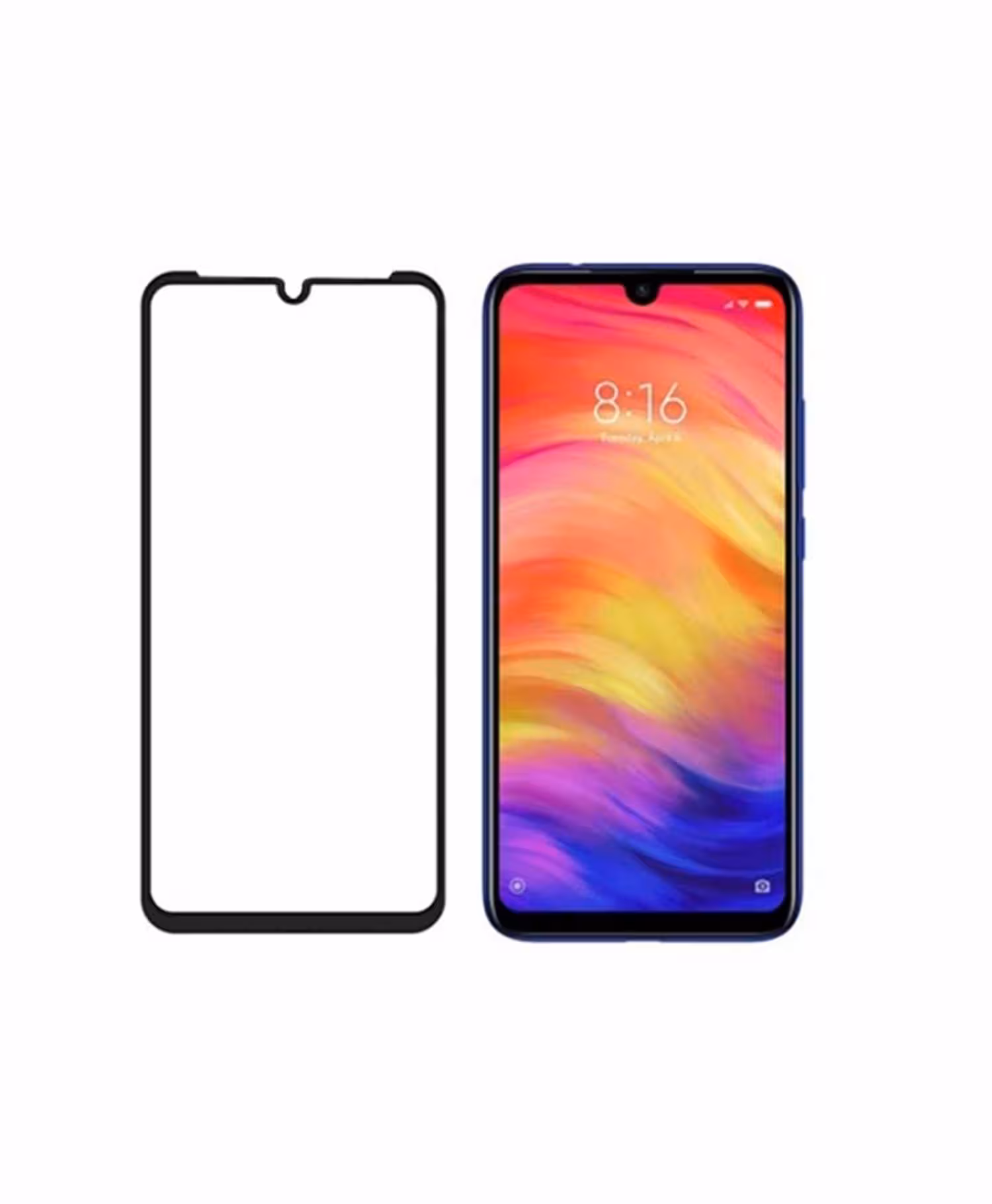 گلس فول تمام چسب موبایل شیائومی Xiaomi Redmi Note 7