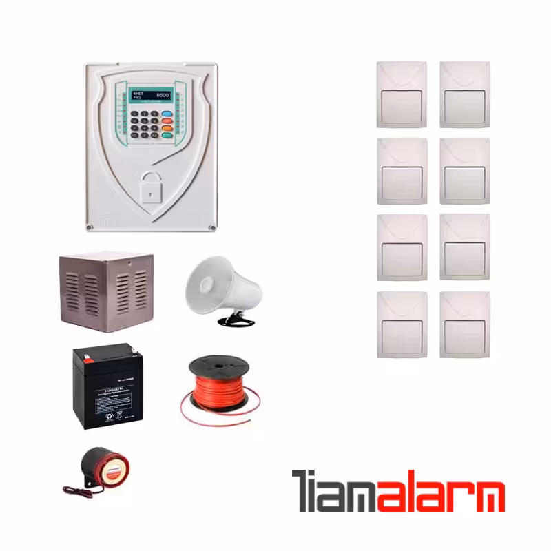 پکیج دزدگیر اماکن با سیم مدل فورنت سیم کارتی و تلفنیB500F8