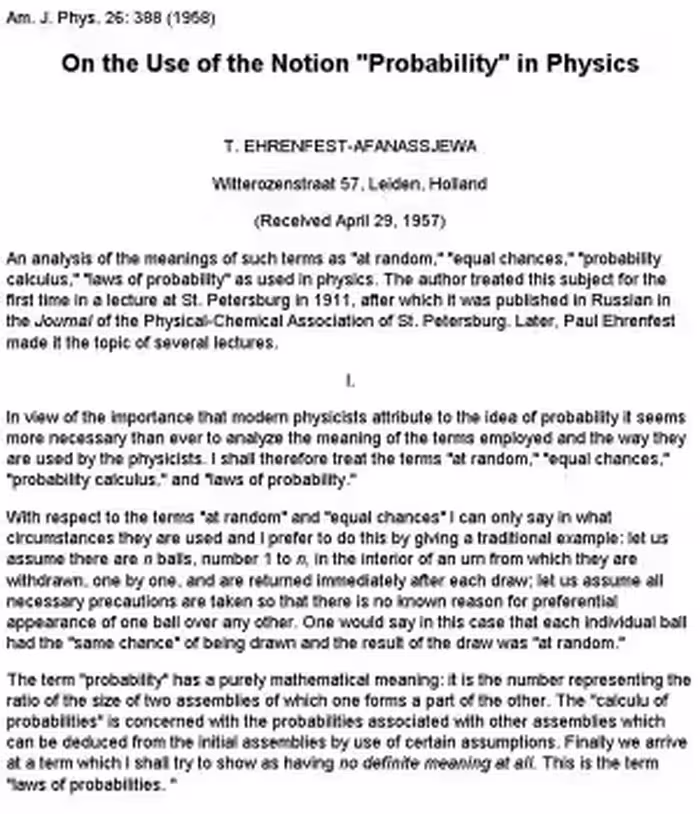 خرید و دانلود نسخه کامل کتاب On the Use of the Notion 'Probability' in Physics