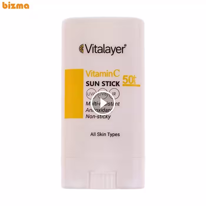 ضد آفتاب استیکی بی‌رنگ ویتالیر SPF 50 مدل Vitamin C حجم 20 میلی‌ لیتر