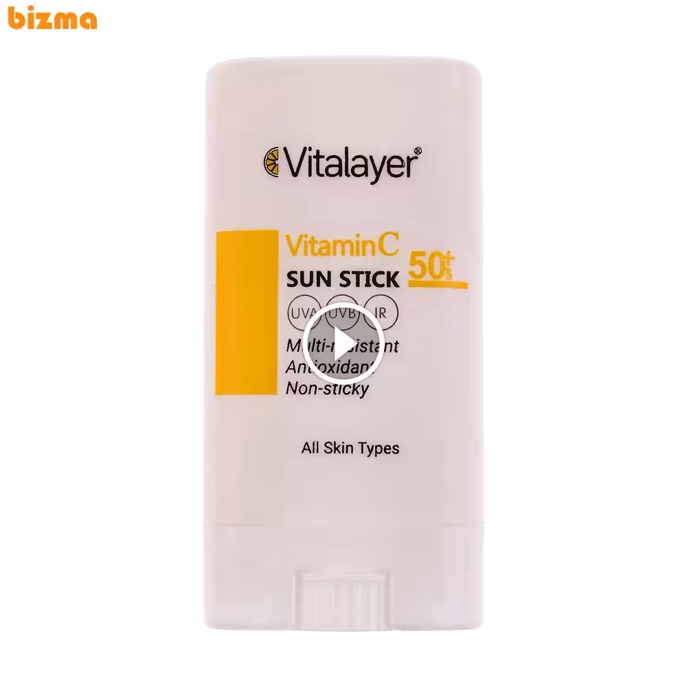 ضد آفتاب استیکی بی‌رنگ ویتالیر SPF 50 مدل Vitamin C حجم 20 میلی‌ لیتر