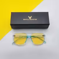 عینک دید در شب جنتل مانسترفیروزه ای شفاف عدسی زرد