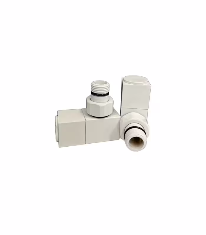 شیر زانویی رویال استیل مدل فلت سفید