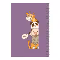 دفتر مشق 80 برگ اس جی مدل حیوانات بامزه