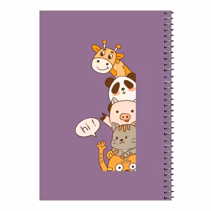 دفتر مشق 80 برگ اس جی مدل حیوانات بامزه