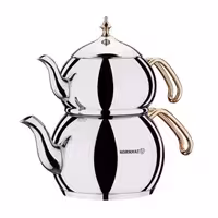 کتری و قوری مدل A222 کرکماز / KORKMAZ A222 HANEDAN KETTLE AND TEAPOT