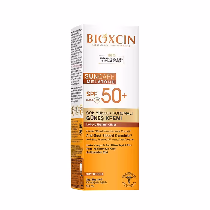 ضد آفتاب بی رنگ ضد لک بیوکسین Bioxcin مناسب پوست های مستعد لک با spf 50،ترکیه 50 میل