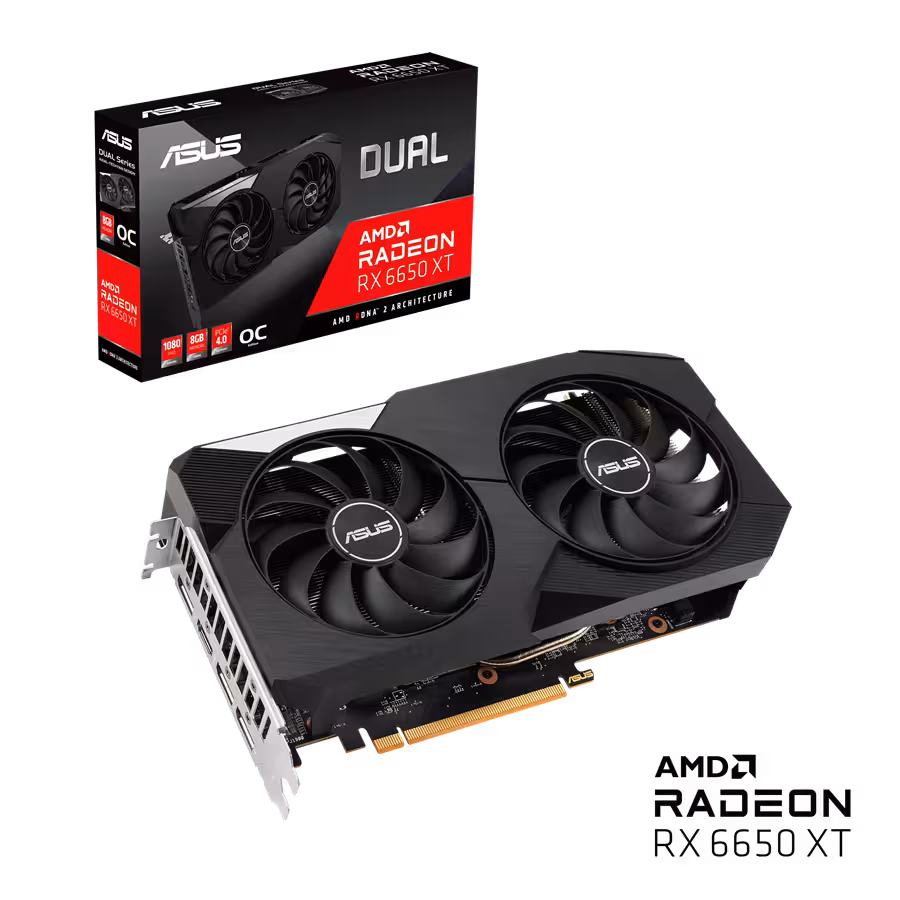 کارت گرافیک  ایسوس مدل DUAL-RX6650XT-O8G حافظه 8 گیگابایت