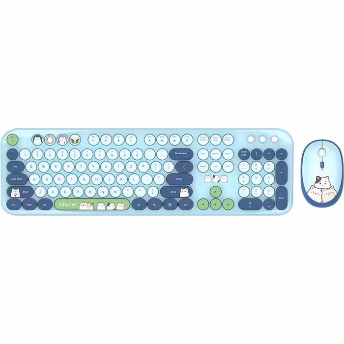 کیبورد و موس بی سیم مافی مدل SILLY CAT COMBO