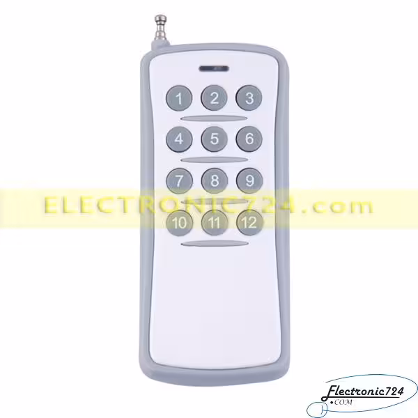 ریموت کنترل دوازده کانال 315MHZ سفید طوسی