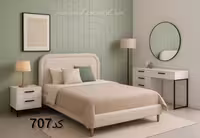 سرویس خواب کد 707 شامل تخت – دراور – قاب آینه – پاتختی