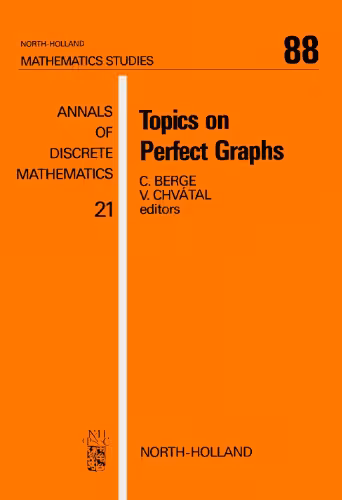 خرید و دانلود نسخه کامل کتاب Topics on Perfect Graphs