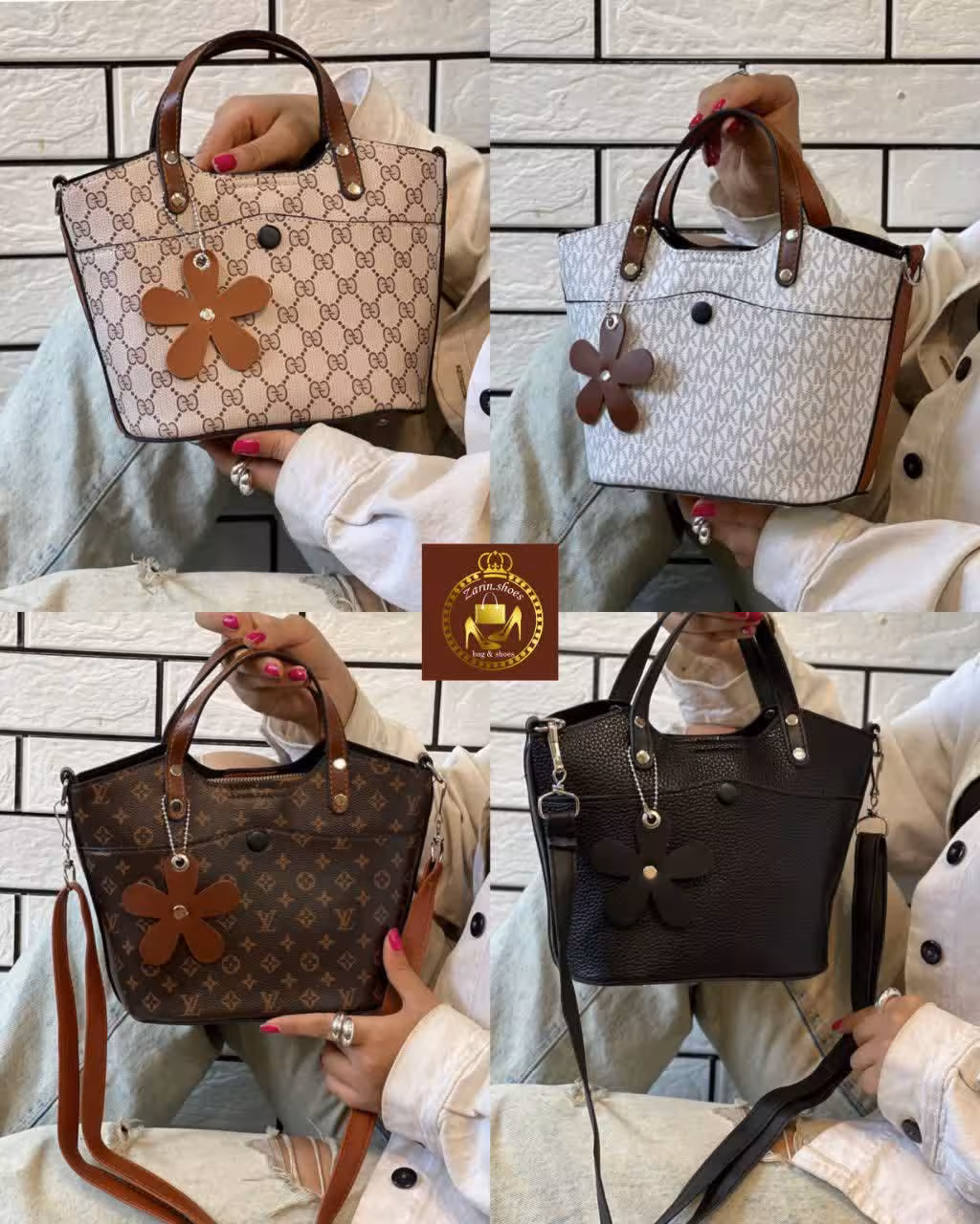 کیف دستی و دوشی زنانه مینی اویز گل