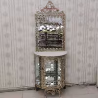 آینه کنسول برنزی مدل گل رز تاج دار