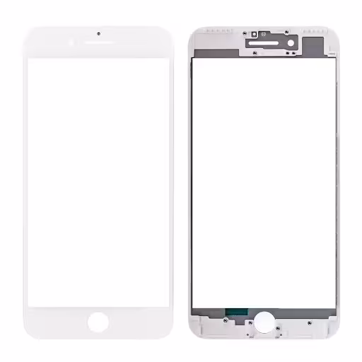 گلس تعمیراتی آیفون 7 Plus با فرم – شیشه جایگزین LCD مخصوص تعویض حرفهای گلس