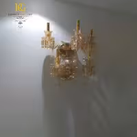 دیوارکوب 5 شاخه کریستالی سبک باکارات