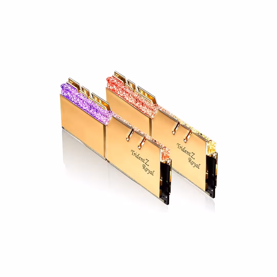 رم دسکتاپ DDR4 دو کاناله 3200 مگاهرتز CL16 جی اسکیل مدل TRIDENT Z ROYAL GOLD ظرفیت 32 گیگابایت