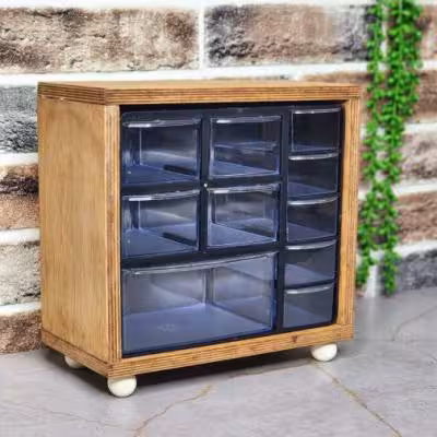 جا ادویه فایلی 10 کشو چوب چندلایی