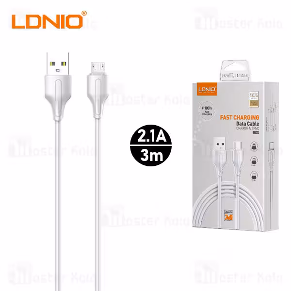 کابل شارژر الدینیو سیم گرد مدل LS543 micro