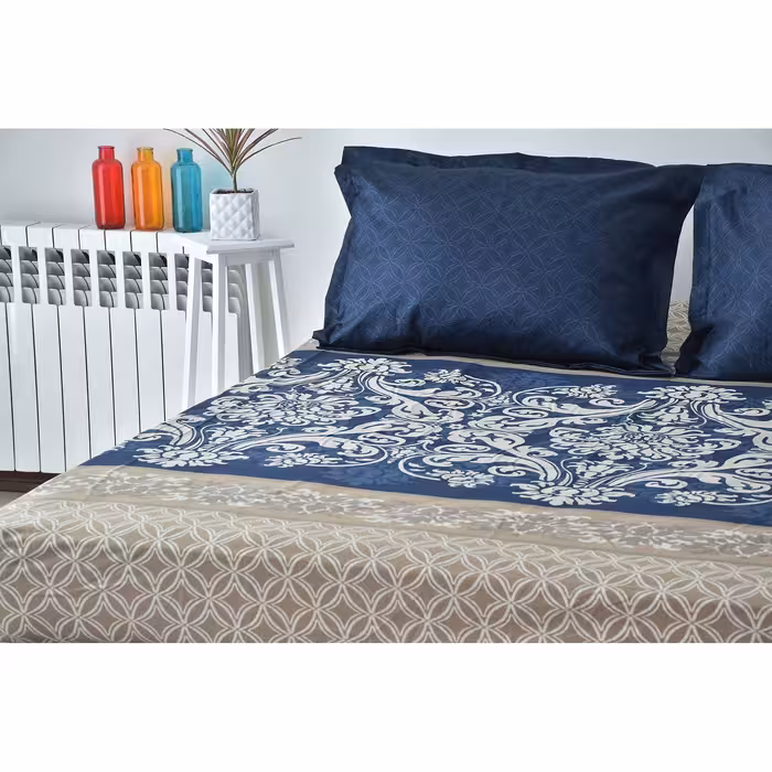 سرویس ملحفه بومرنگ مدل Deniz-90 یکنفره 2 تکه