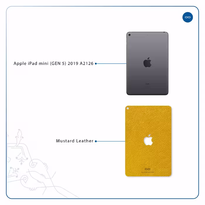 برچسب پوششی ماهوت مدل Mustard-Leather مناسب برای تبلت اپل iPad mini (GEN 5) 2019 A2126