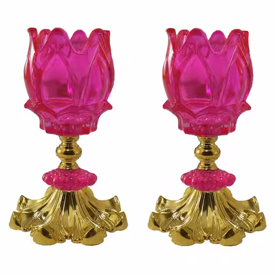 شمعدان مدل رومیزی آناناسی کد 031 بسته 2 عددی