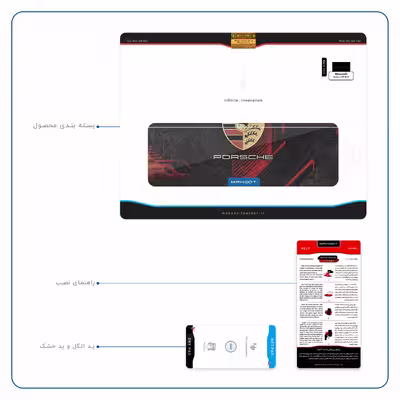 برچسب پوششی ماهوت مدل Porsche-Logo مناسب برای تبلت مایکروسافت Surface 2 RT 2013