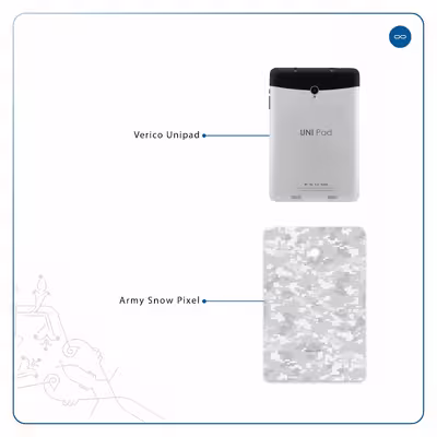 برچسب پوششی ماهوت مدل Army-Snow-Pixel مناسب برای تبلت وریکو Unipad
