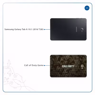 برچسب پوششی ماهوت مدل Call-of-Duty-Game مناسب برای تبلت سامسونگ Galaxy Tab A 10.1 2016 T585
