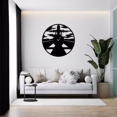 ساعت دیواری ماهوت مدل هواپیما کد 011