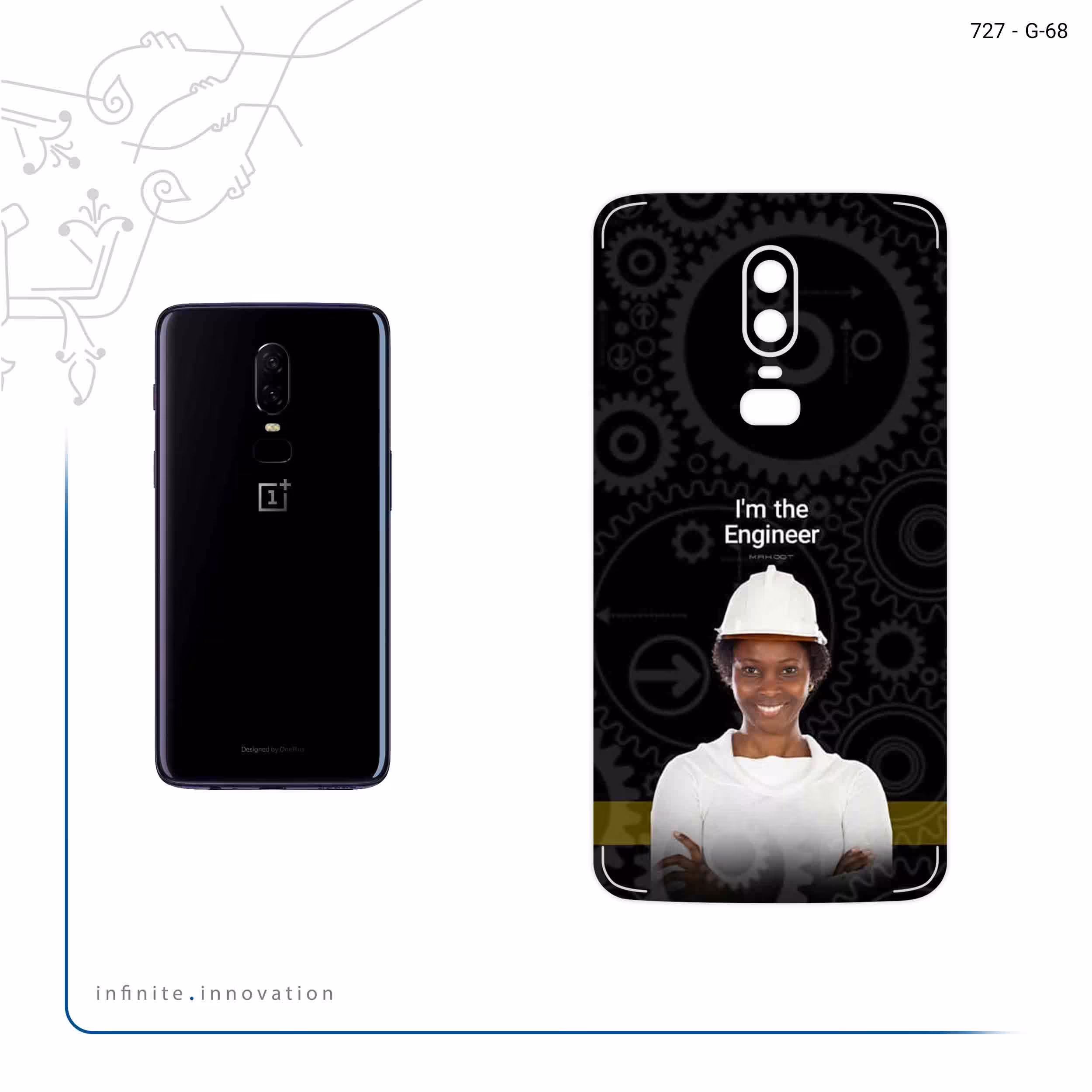 برچسب پوششی ماهوت مدل Engineer مناسب برای گوشی موبایل وان پلاس 6