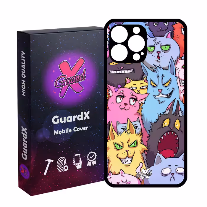 کاور گارد ایکس طرح گربه مدل Glass10578 مناسب برای گوشی موبایل اپل iPhone 13 Pro Max