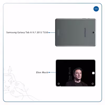برچسب پوششی ماهوت مدل Elon Musk مناسب برای تبلت سامسونگ Galaxy Tab A 9.7 2015 T550