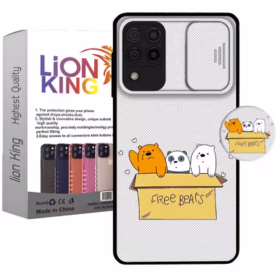 کاور لاین کینگ مدل PandaBax مناسب برای گوشی موبایل سامسونگ Galaxy A22 4G  به همراه پایه نگهدارنده