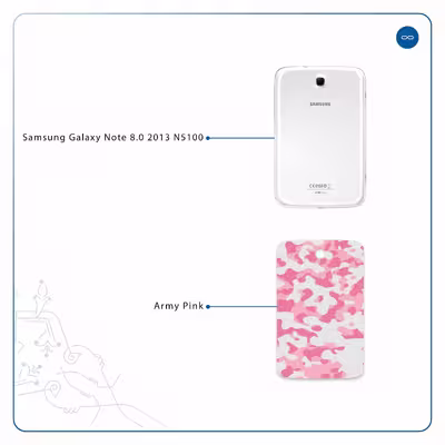 برچسب پوششی ماهوت مدل Army-Pink مناسب برای تبلت سامسونگ Galaxy Note 8.0 2013 N5100