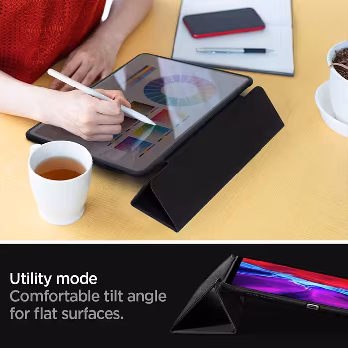 کاور اسپیگن مدل Rugged Armor Pro مناسب برای تبلت اپل iPad Pro 12.9 2021 / 2020 / 2018