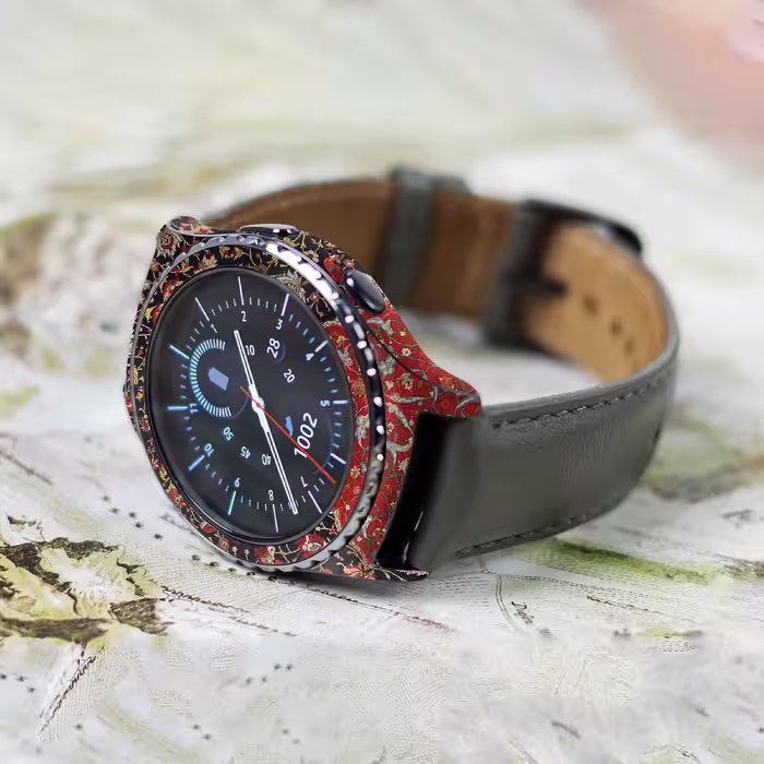 برچسب ماهوت طرح Persian_Carpet_Red مناسب برای ساعت هوشمند سامسونگ Galaxy Gear S2 Classic