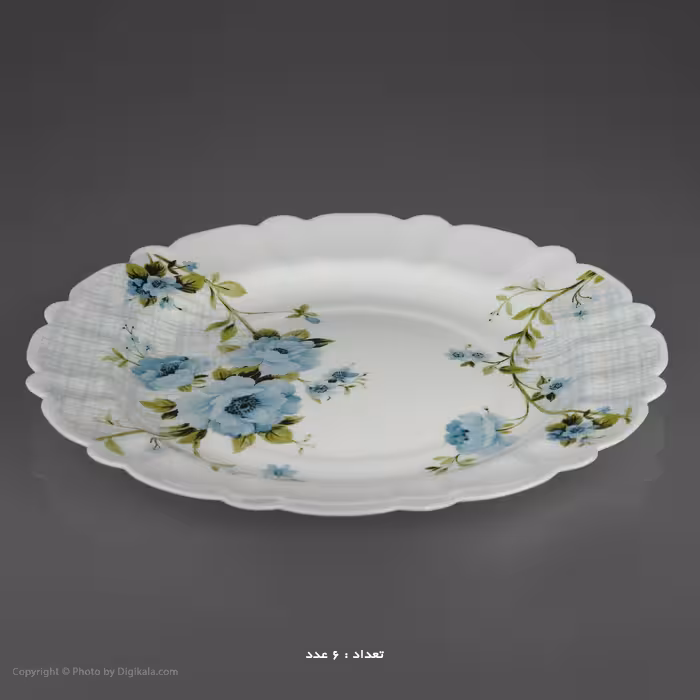 سرویس غذاخوری 25 پارچه آیروپال طرح گرد مدل سارا صورتی و آبی 