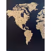  تابلو نقاشی ورق طلا مدل نقشه جهان کد A0009