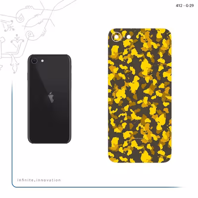 برچسب پوششی ماهوت مدل Yellow Infantry Army مناسب برای گوشی موبایل اپل iPhone SE 2022