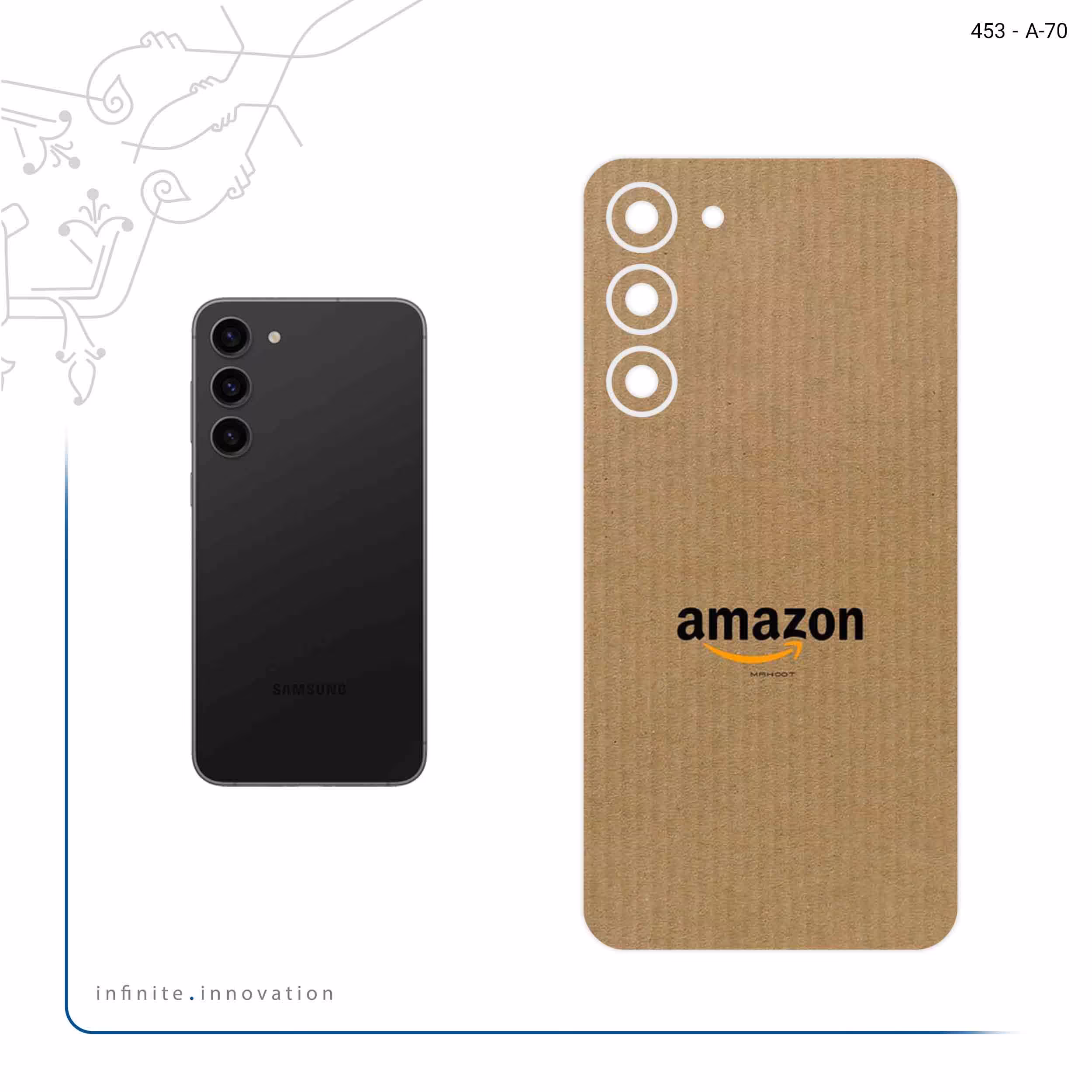 برچسب پوششی ماهوت مدل Amazon مناسب برای گوشی موبایل سامسونگ Galaxy S23 Plus