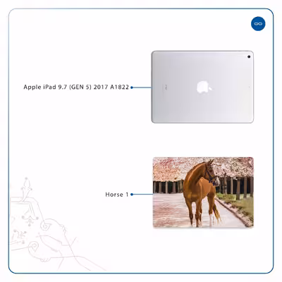 برچسب پوششی ماهوت مدل Horse-1 مناسب برای تبلت اپل iPad 9.7 (GEN 5) 2017 A1822