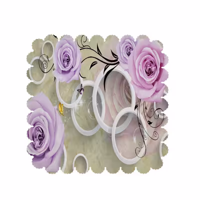   رومیزی طرح گل کد 6046B